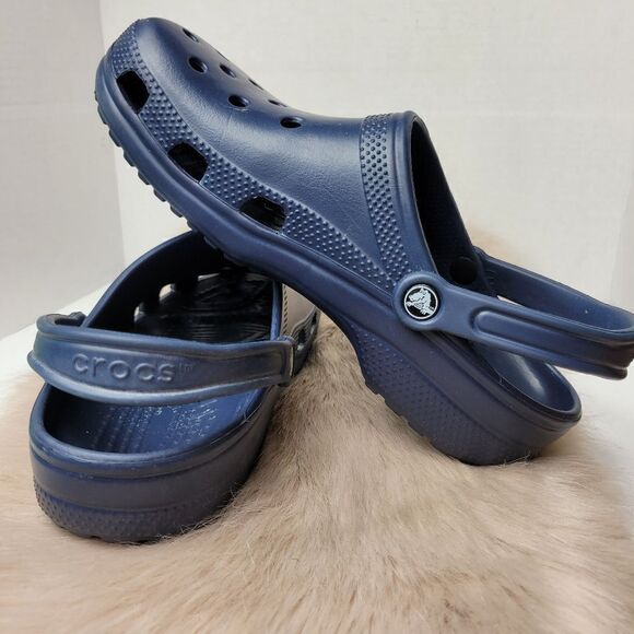 Crocs Classic Clog Navy Blue Shoes Size 10M 12W main image 3